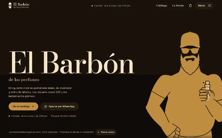 Página de El Barbón de los Perfumes.